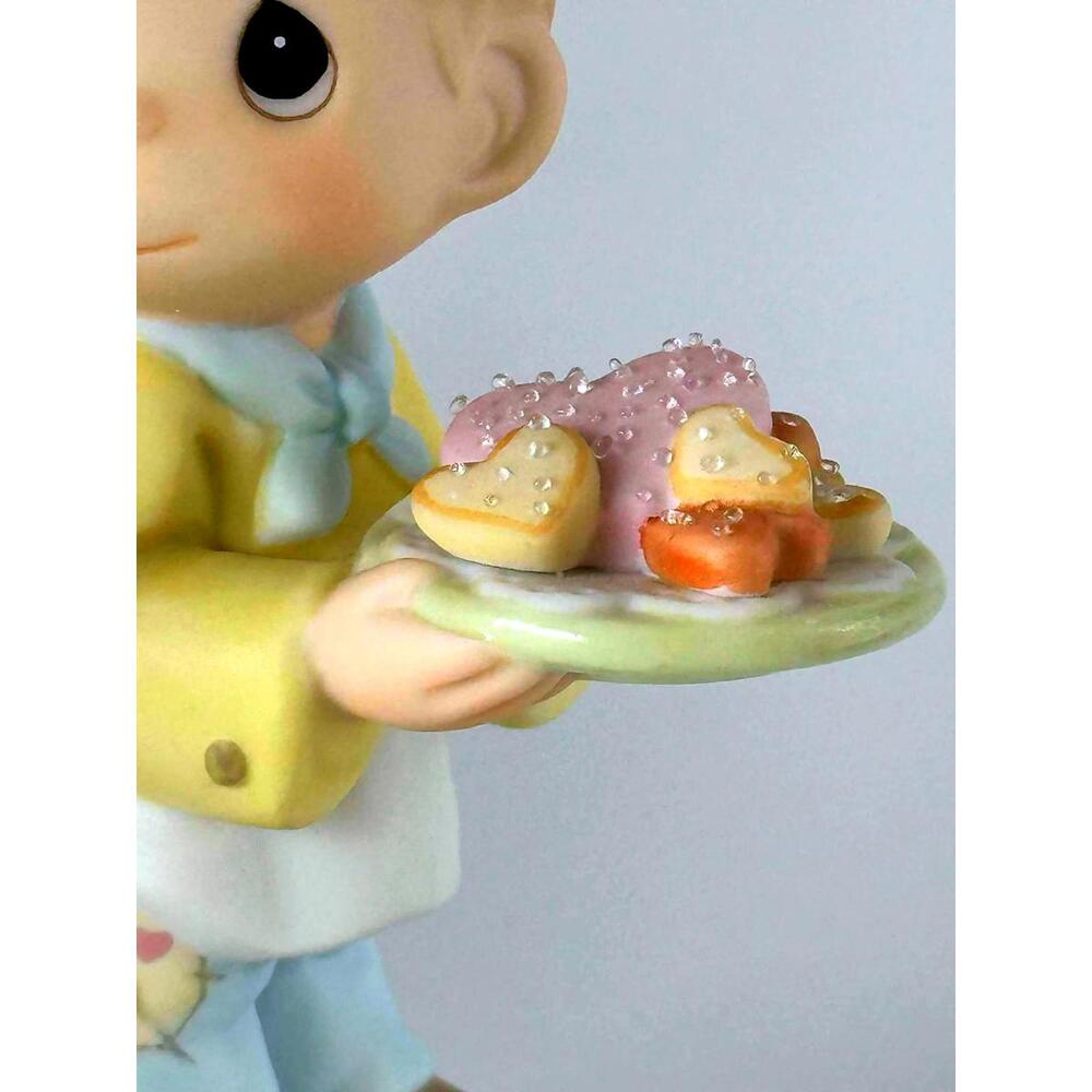 Precious Moments Little Chef Baking Heart Shape Cookies - Picture 2 of 5